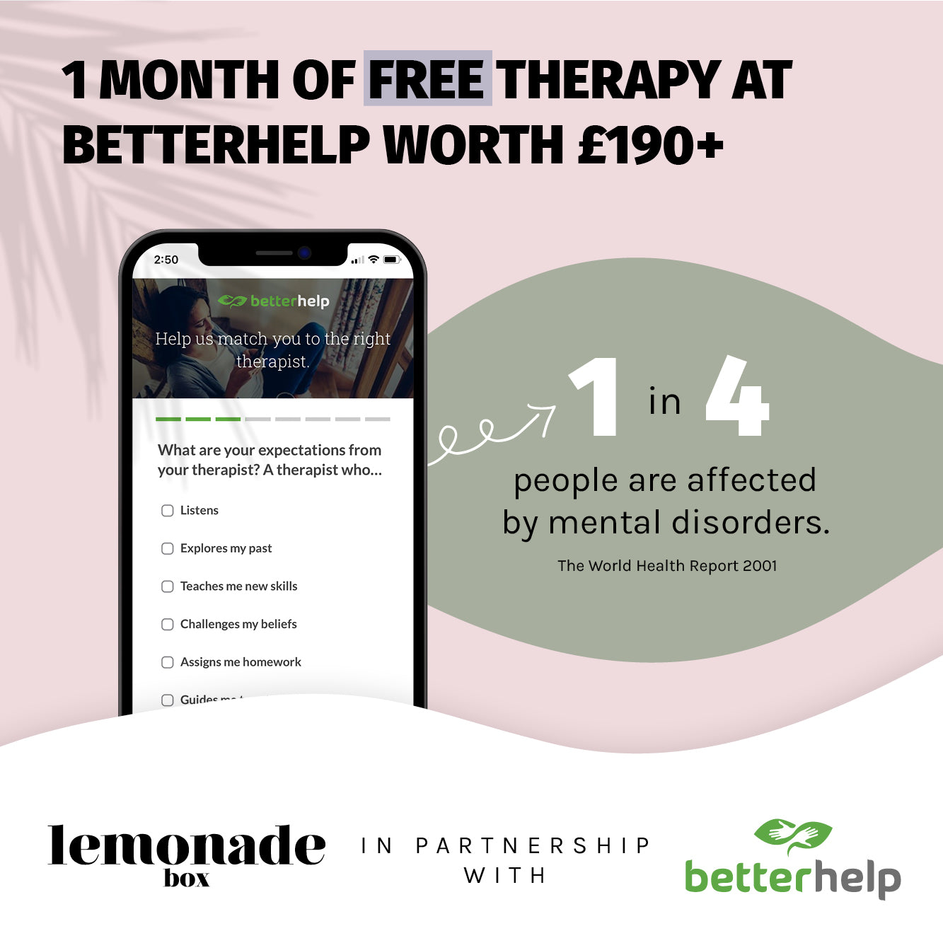 Lemonade Box in partnership with BetterHelp